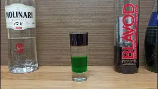 Коктейль Шот Забери Меня (How to make Сocktails Shot Pick Me Up) с Водкой, Самбукой и Мятным ликером