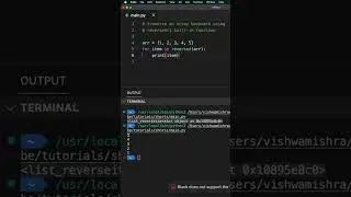 Traverse an array backward using Reversed() function 