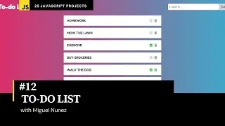 #12 of 25 Beginner Projects -  HTML, CSS, & JavaScript - To-do List ( Responsive Design )