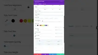 Title Design Tab Settings For Divi Testimonial Slider