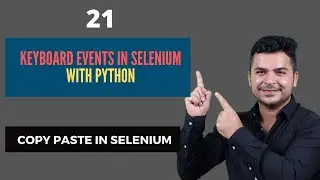 How To Perform Copy Paste In Selenium Python | Keyboard Events In Selenium Webdriver With Python |