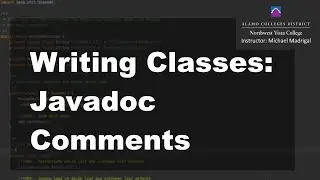 Java 1 Online, [4.14] Writing Classes: Javadoc Comments