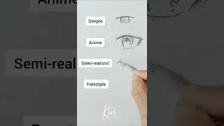 How to draw anime eyes - different art styles 