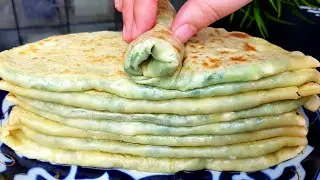 МУКА+ВОДА И ЗЕЛЕНЬ! Потрясающее Кутабы На сковороде🔝