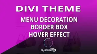 Divi Theme Menu Decoration Border Box Hover Effect 👍