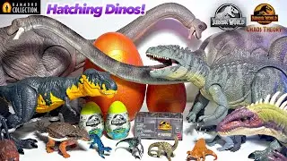 Hatching New Jurassic World Chaos Theory Dinosaurs! Giganotosaurus, Indoraptor, Indominus Rex