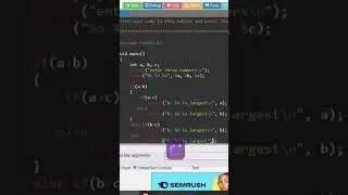 C program using Nested If Else Statement | Largest number program | #clanguage #programming #coding