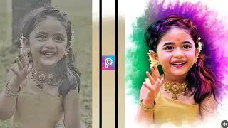 PicsArt smudge oil painting Photo editing tutorial || PicsArt Digital oil paint effect photo editing