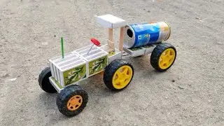 Mini Tractor Of Transporting | How To Make Tractor With Matchbox