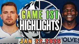 Dallas Mavericks VS Minnesota Timberwolves Game 1st Highlights Jan 22,2025 NBA Season 2024-25