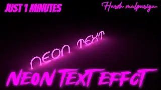 Make neon text effect in Blender 2.79 | MR. VISION