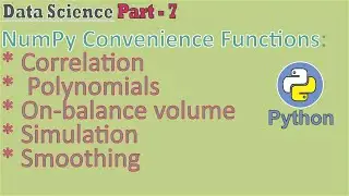 data science |Part - 7| numpy covariance functions