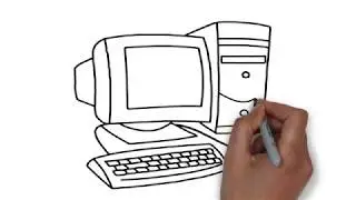 Computer drawing step by step || Desktop Computer || M Toy Art