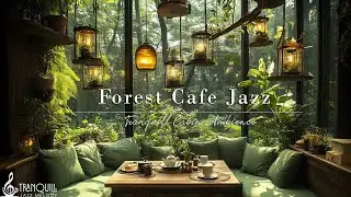 Forest Cafe Jazz Music | Morning Tranquill Jazz With Nature Therapy For Stress Relief, Study & Wo...