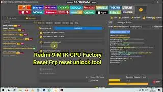 Redmi 9 MTK CPU FactoryReset Frp reset unlock tool