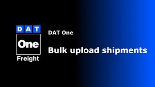 Bulk upload shipments