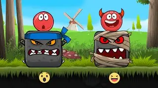 Red Ball 4 | Red Ball Evil Vs Pirate Boss In Deep Forest Halloween Day