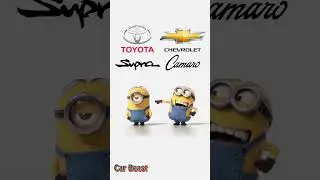 Toyota supra vs chevrolet camaro minions style.funny.