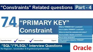 Oracle PL SQL interview question | Oracle PRIMARY KEY Constraint | Oracle Constraints