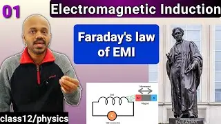 EMI 01: Faraday's laws of electromagnetic induction, Lenzs law, magnetic flux Class 12