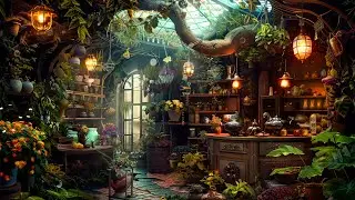 Cozy Fairy Nook with Exotic Plant Shop | Magical Fantasy Music & Ambeince ~ Help Your Relax or Study