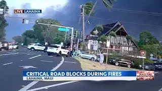 Maui workers viral video shows Front Street police roadblock