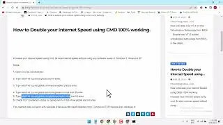 How to Double your Internet Speed using CMD 100% working