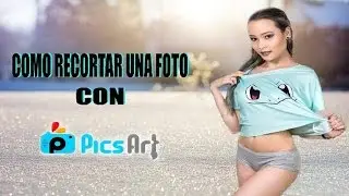 Como recortar una imagen y agregar otra de fondo app Picsart-Windows tutorial