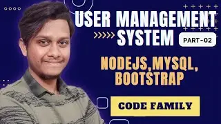 User management system (part-2) Best beginner project with node  ,bootstrap and mysql 