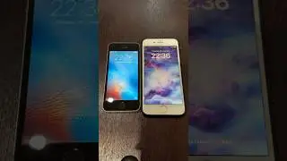 iPhone 5s on iOS 9 vs iPhone 8 on iOS 16 boot up test #shorts #iphone5s #ios9 #iphone8 #ios16