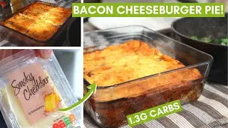 Bacon Cheeseburger Pie: Keto Dinner Idea! // UK ingredients