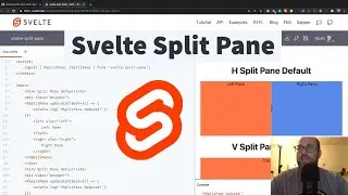 Svelte Split Pane Library Quick Introduction