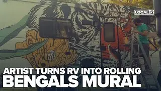 Artist turns RV into rolling Bengals mural