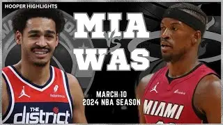 Miami Heat vs Washington Wizards Full Game Highlights | Mar 10 | 2024 NBA Season