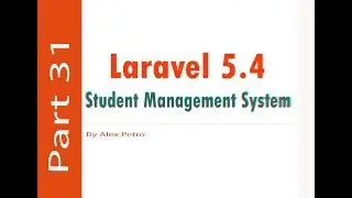 Laravel 5.4 Student Management System - export to excel part 31 - admin panel laravel part 31