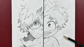 How to draw izuku midoriya step-by-step | Anime drawing