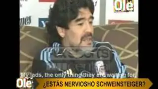 Maradona mocks Schweinsteiger on Camera