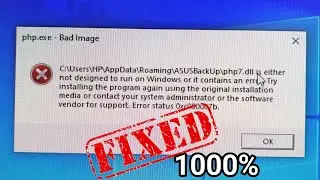 How to fix php.exe - Bad Image ( Error status 0xc000007b)