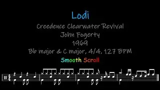 Lodi, Chords, Lyrics and Timing