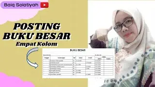 POSTING BUKU BESAR BENTUK EMPAT KOLOM | PENGANTAR AKUNTANSI #postingbukubesar #perusahaanjasa