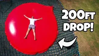 We Dropped The WORLD’S LARGEST WATER BALLOON From A 200ft Crane!