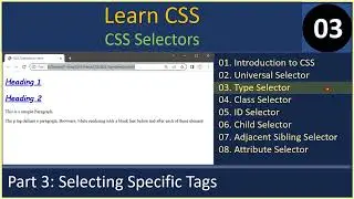 CSS Selectors | Part 3 - Type Selector | CSS Tutorials #03