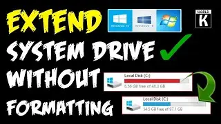 Extend C Drive Without Formatting in Windows 10 | Extend System Drive