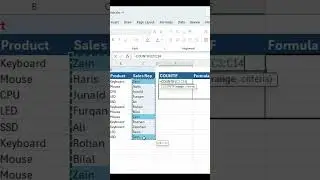 Learn COUNTIF Formula in Excel in 1 Minute #excel #shorts #shortvideo #excelshorts #excelformulas