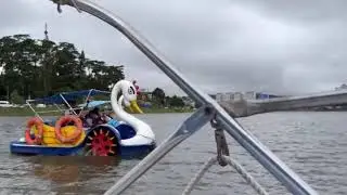 Riding Ducks On The River.