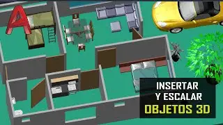 🅰 Insertar Desplazar y Escalar OBJETOS 3D En Un Plano De AUTOCAD 2021- Clase 11 🚩