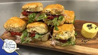 Crispy Prosciutto Scones with Pepper Jelly