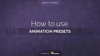 How to use Animation Presets in AinTrailers v3 | Video Tutorial [After Effects]