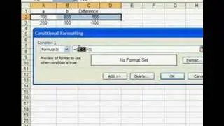 Excel: Conditional formatting based on value in another cell