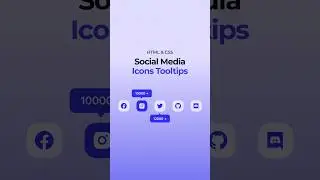 Social Media Icons Tooltip Using HTML And CSS